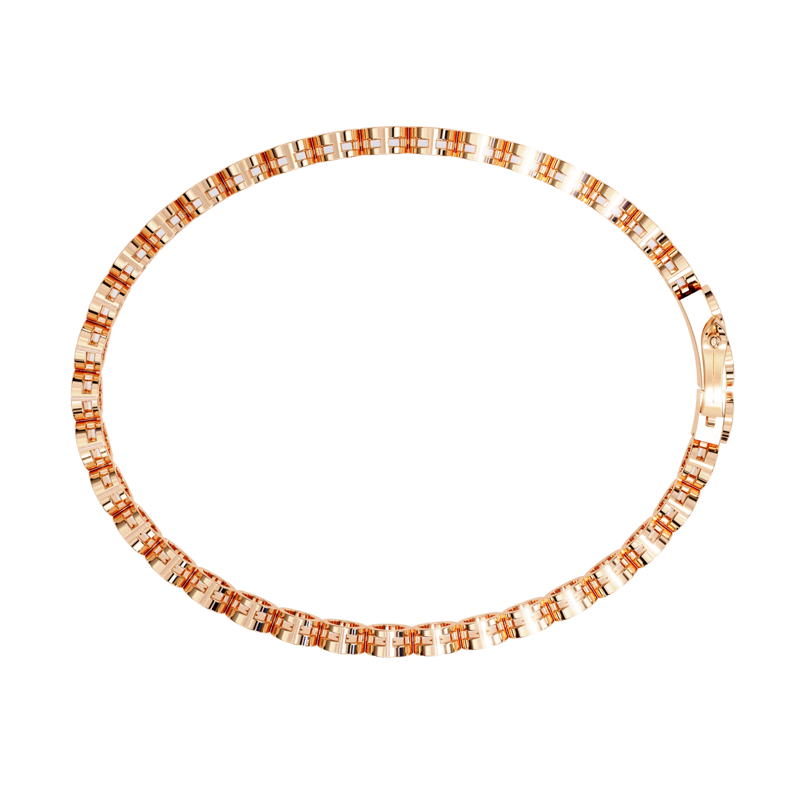 Modern Bezel-Set Diamond Bracelet