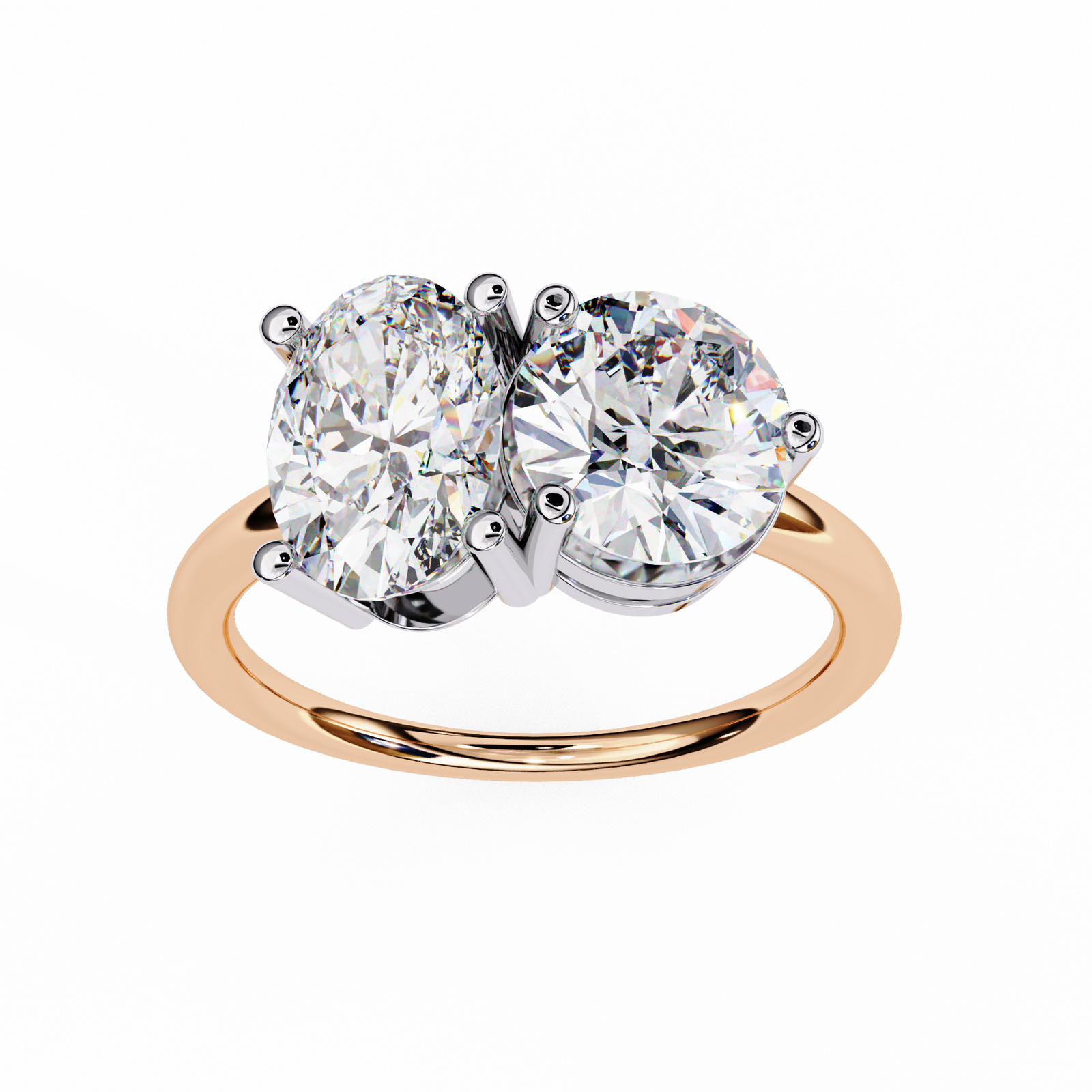 Oval Double Diamond Ring