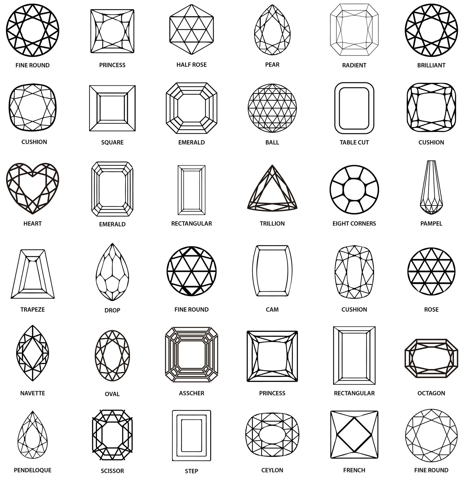 Diamond shapes